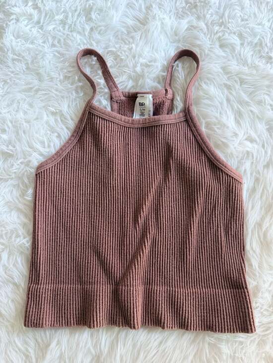BP. Tops - BP. Ribbed Seamless Crop Tank Top in Brown